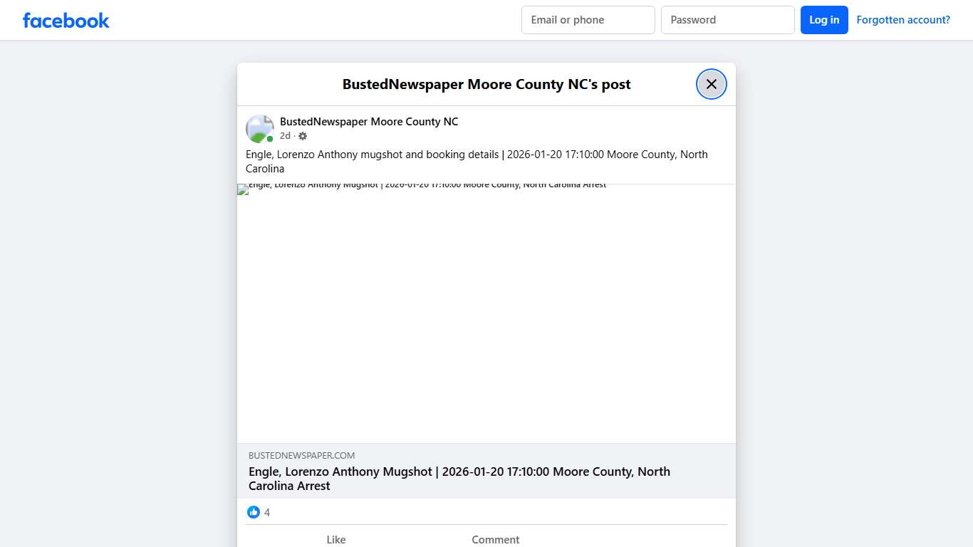 Engle, Lorenzo Anthony... - BustedNewspaper Moore County NC Facebook