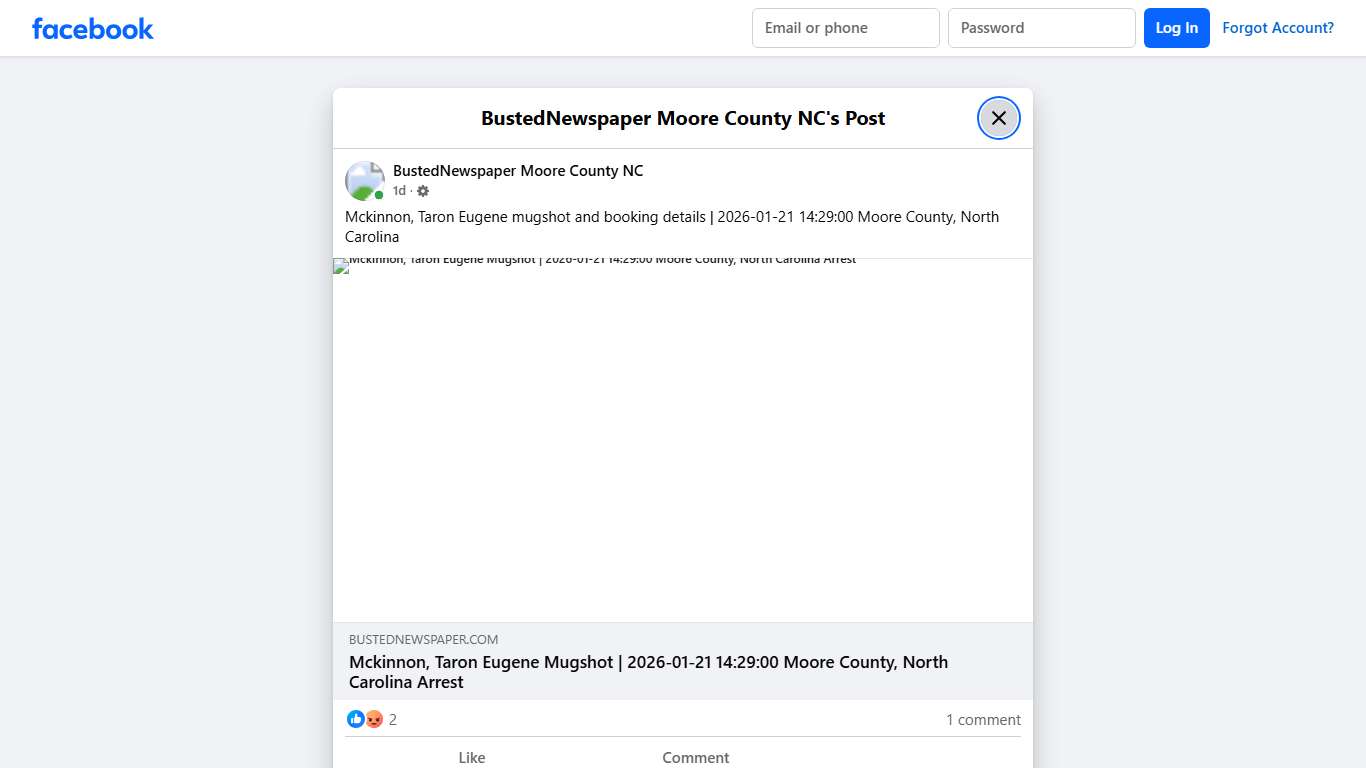 Mckinnon, Taron Eugene... - BustedNewspaper Moore County NC Facebook